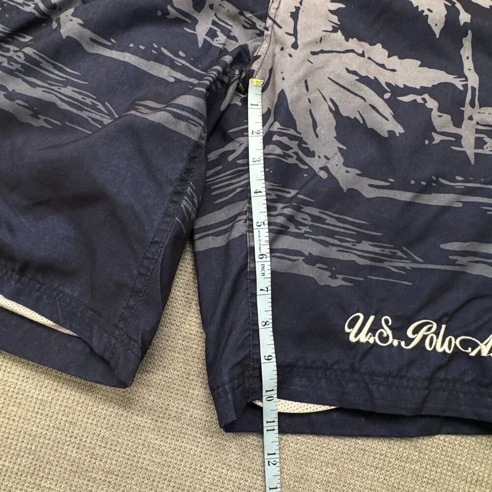 US Polo Assn Mens Dark Blue Hawaiian Board Shorts Swimwear Fully Lined Size L - Picture 11 of 12